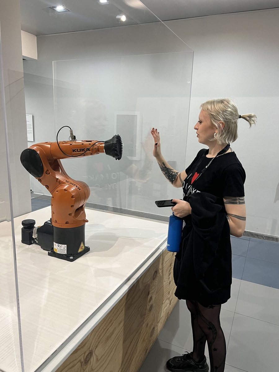 KUKA industrial robot arm in the lab