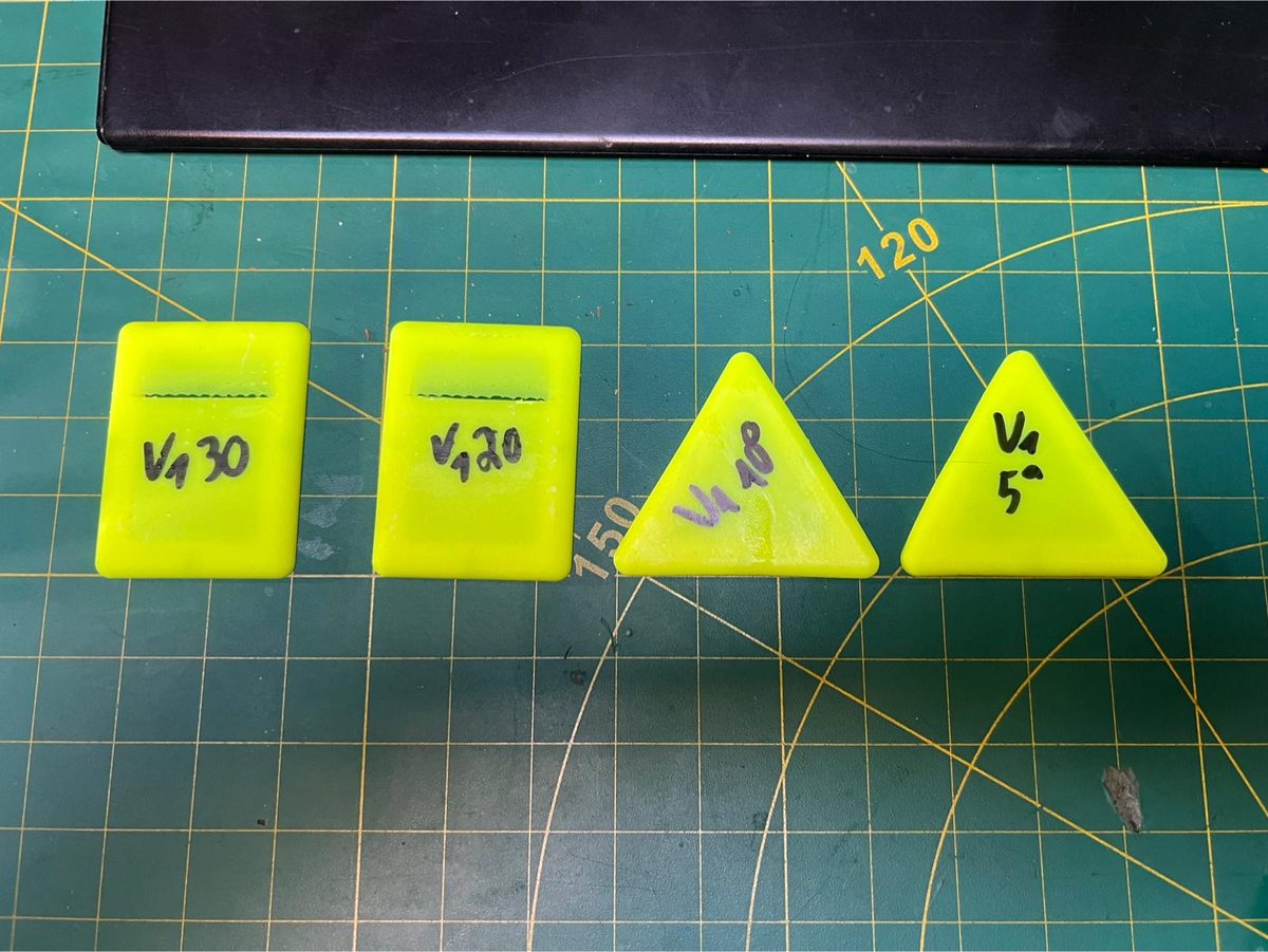 3D-printed test parts